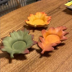 Autumn Leaves tealite candle holders